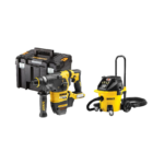 DCH333NT DeWALT FLEXVOLT 54V SDS-Plus perforatorius 30mm + DWV902M siurblys su teleskopine rankena