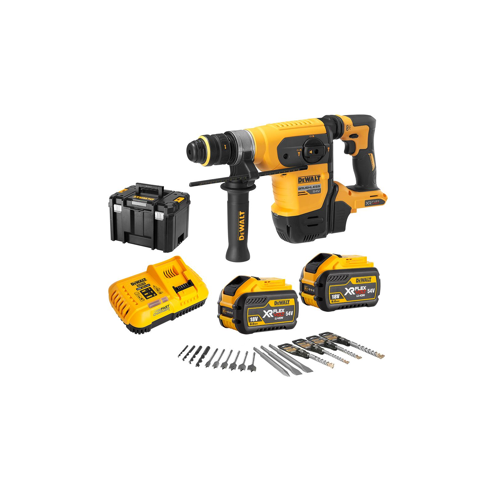 dch417x2-dewalt-54v-xr-flexvolt-perforatorius-2x90-ah DCH417X2 DeWALT 54V XR FLEXVOLT perforatorius (2x9.0 Ah) - Image 1