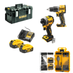 DCK100YP2 DeWALT 18V XR suktuvas – smūginis gręžtuvas (2x5.0 Ah)