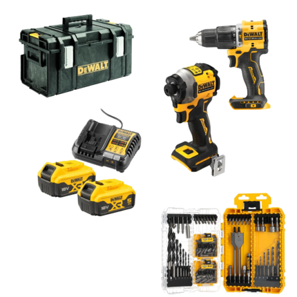 DCK100YP2 DeWALT 18V XR suktuvas – smūginis gręžtuvas (2x5.0 Ah)