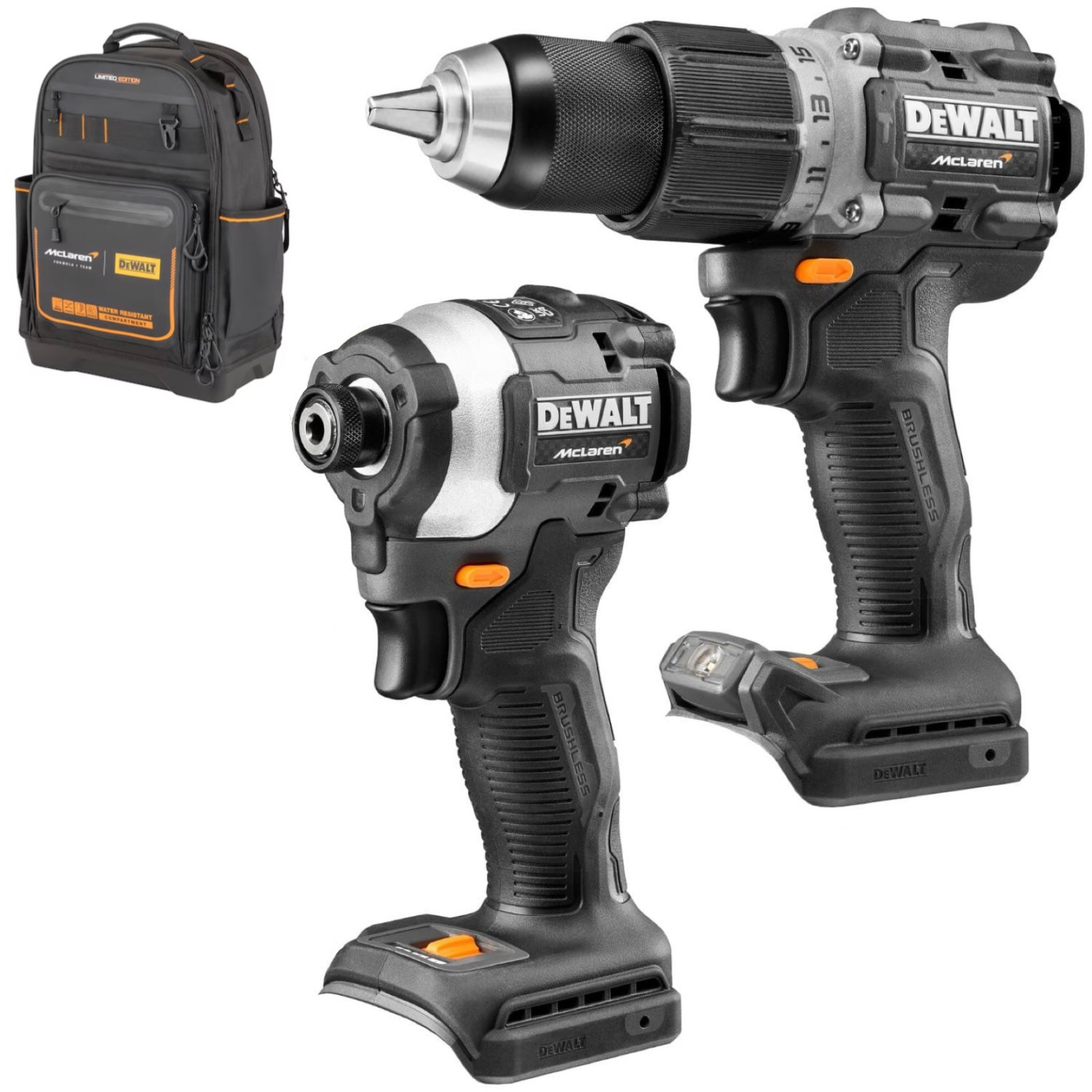 dck200mnc-dewalt-mclaren-edition-18v-suktuvu-rinkinys DCK200MNC DeWALT McLaren Edition 18V suktuvų rinkinys - Image 1