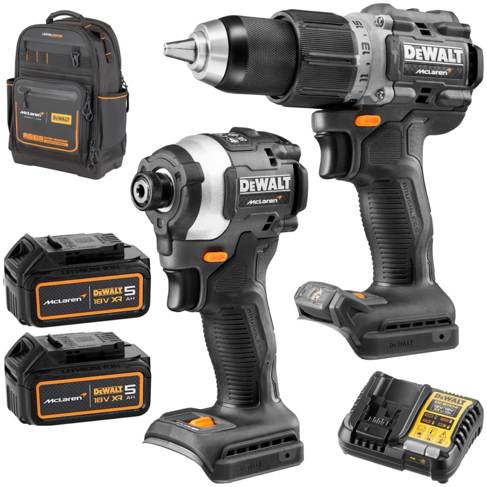 dck200mp2c-dewalt-mclaren-edition-18v-suktuvu-rinkinys-2x50-ah DCK200MP2C DeWALT McLaren Edition 18V suktuvų rinkinys (2x5.0 Ah) - Image 1