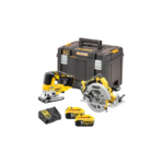 DCK2012P2T DeWALT 18V diskinio pjūklo ir siaurapjūklio rinkinys (2x5.0 Ah)