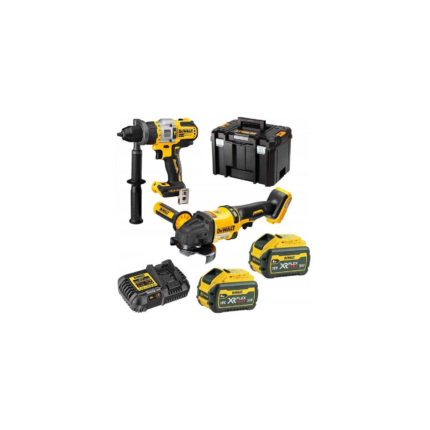 DCK2016T2T DeWALT 18V įrankių rinkinys (DCD999 + DCG418) (2x6.0 Ah)