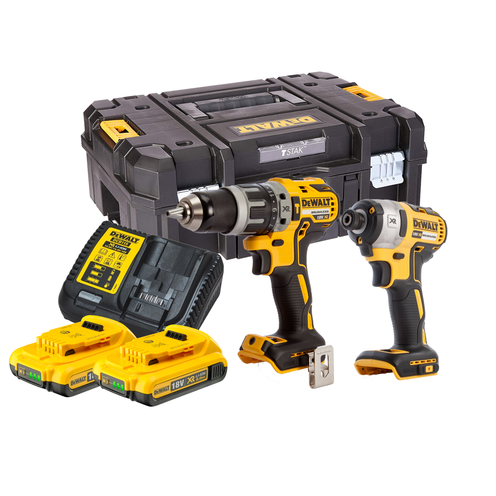 dck2050d2t-dewalt-18v-kompaktiskas-smuginis-suktuvas-suktuvas-greztuvas-2x20-ah DCK2050D2T DeWALT 18V kompaktiškas smūginis suktuvas + suktuvas-gręžtuvas (2x2.0 Ah) - Image 1