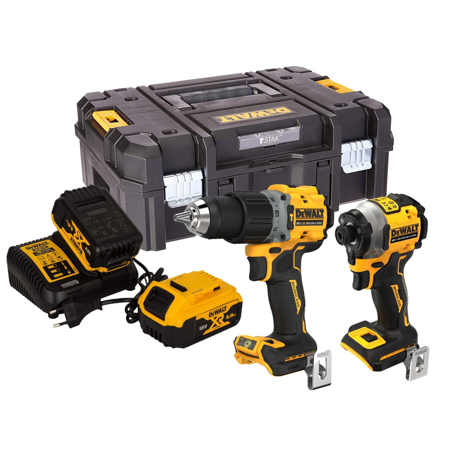 dck2050p2t-dewalt-18v-kompaktiskas-smuginis-suktuvas-suktuvas-greztuvas-2x50-ah DCK2050P2T DeWALT 18V kompaktiškas smūginis suktuvas + suktuvas-gręžtuvas (2x5.0 Ah) - Image 1