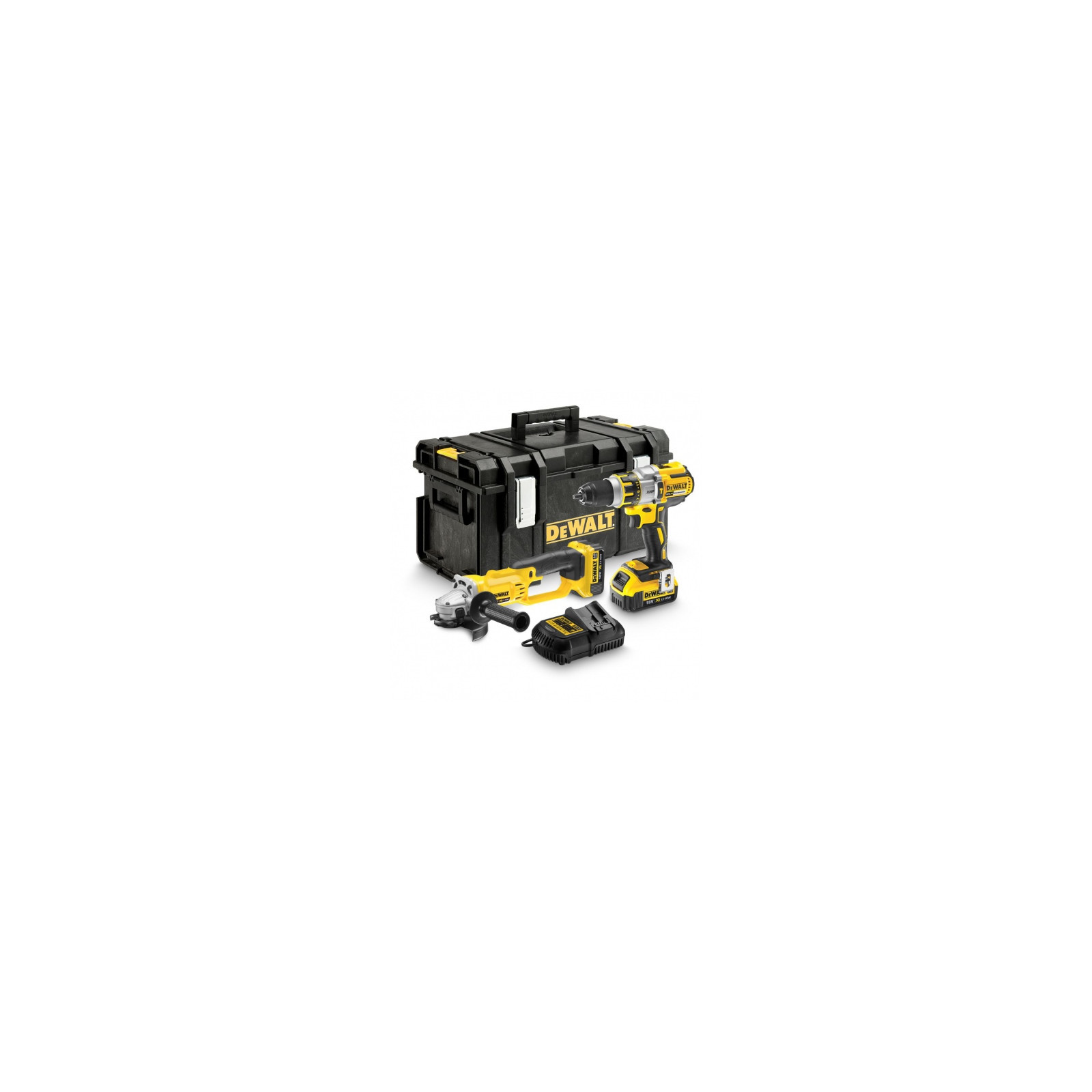 dck256m2-dewalt-18-v-irankiu-rinkinys-dcd996-dcg412 DCK256M2 DeWALT 18 V įrankių rinkinys (DCD996 + DCG412) - Image 1