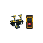 DCK266D2 DeWALT 18V XR veržliasukis + suktuvas-gręžtuvas + DW030PL lazerinis atstumo matuoklis