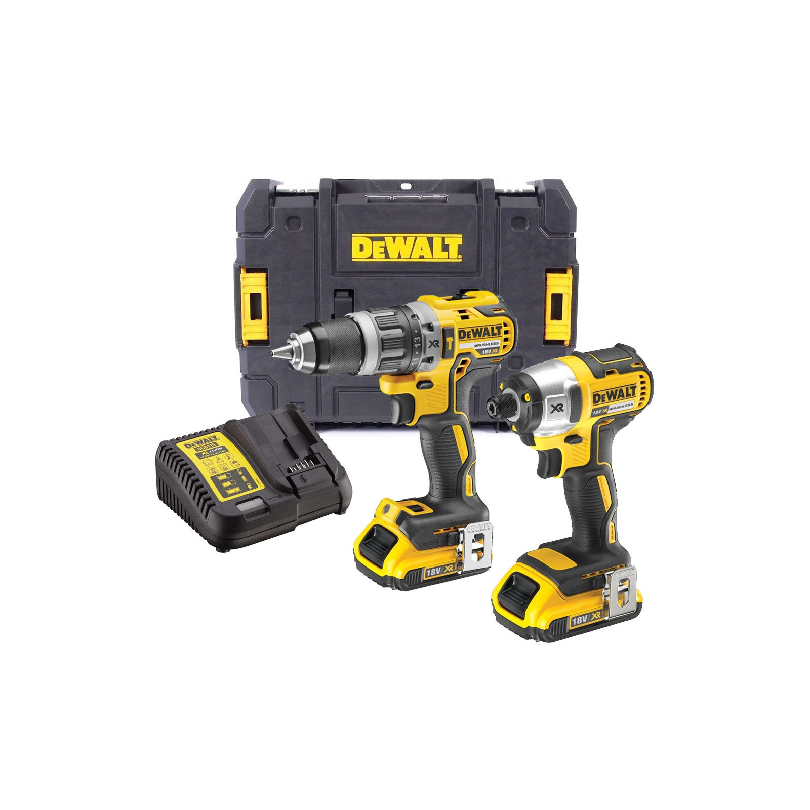 dck266d2t-dewalt-18v-smuginis-suktuvas-suktuvas-greztuvas-2x20-ah DCK266D2T DeWALT 18V smūginis suktuvas + suktuvas-gręžtuvas (2x2.0 Ah) - Image 1