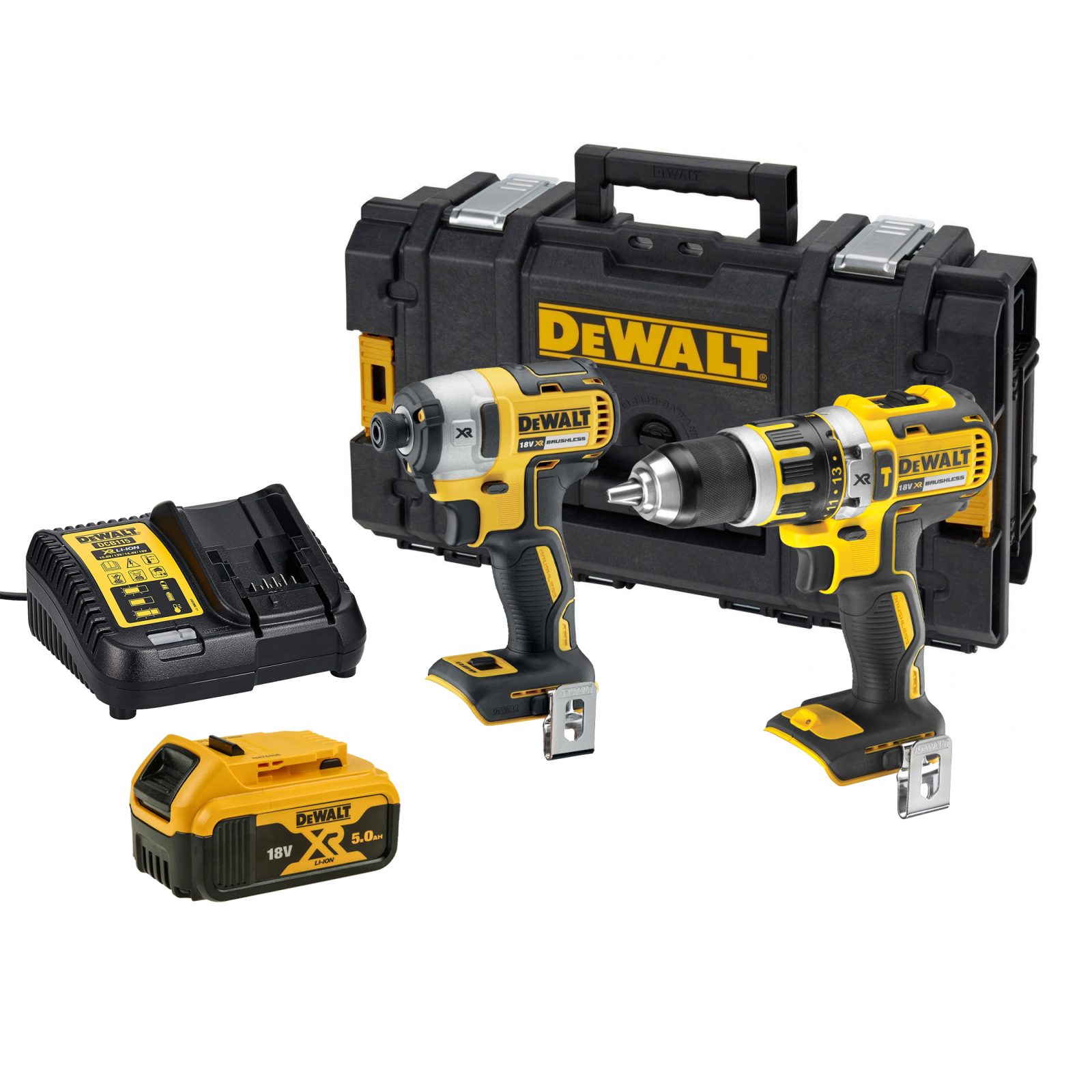 dck266p1-dewalt-18v-smuginis-suktuvas-suktuvas-greztuvas-1x50-ah-dovana DCK266P1 DeWALT 18V smūginis suktuvas + suktuvas-gręžtuvas (1x5.0 Ah) + DOVANA! - Image 1
