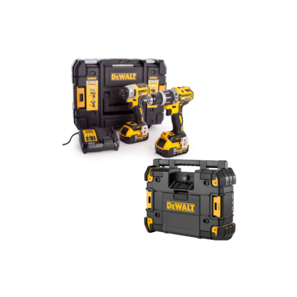 DCK266P2T + DWST1-81079 DeWALT 18V smūginis suktuvas + suktuvas-gręžtuvas + DWST1-81079 DeWALT TSTAK radijo imtuvas (2x5.0 Ah)