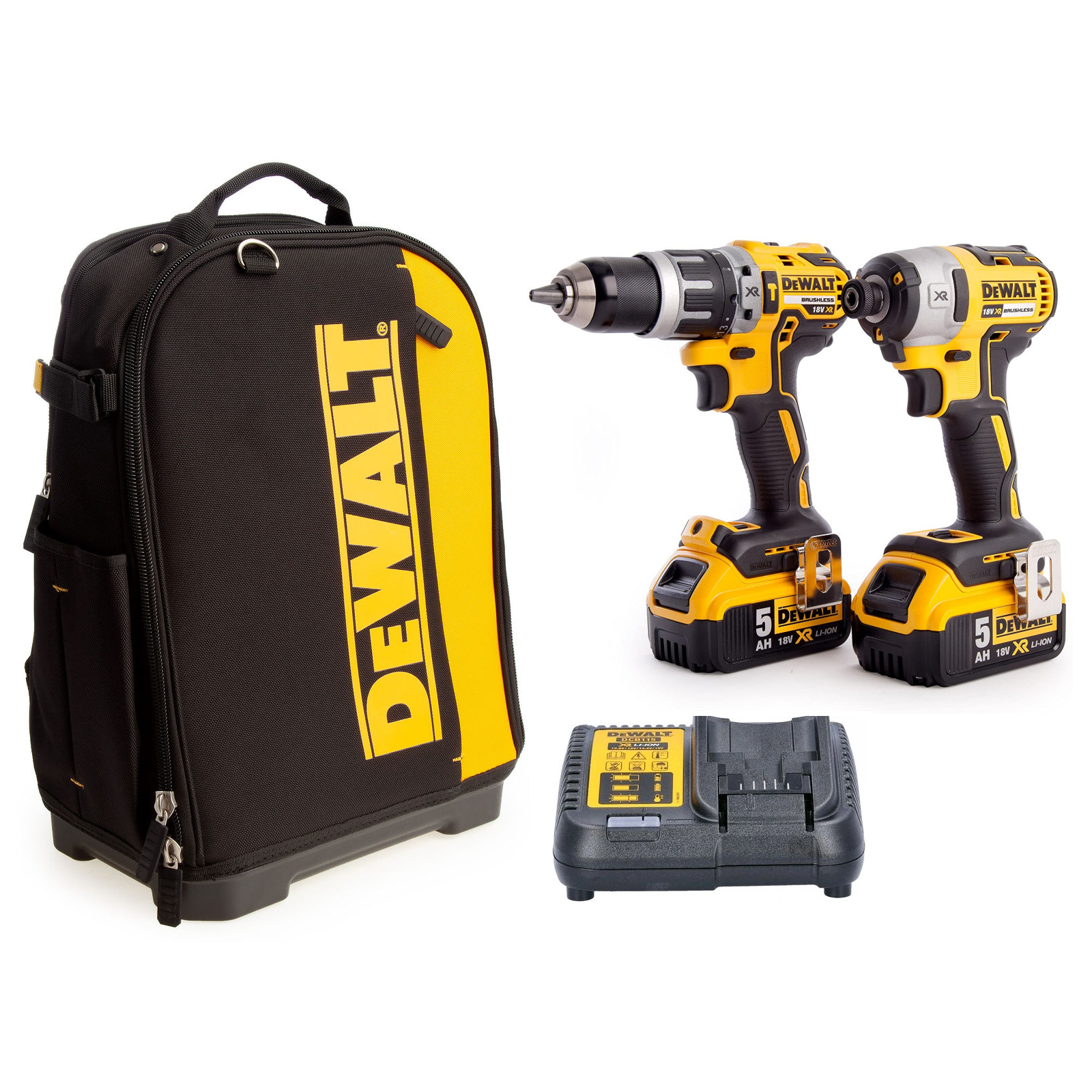 dck266p2x-dewalt-18v-smuginis-suktuvas-suktuvas-greztuvas-su-irankiu-kuprine-2x50-ah DCK266P2X DeWALT 18V smūginis suktuvas + suktuvas-gręžtuvas su įrankių kuprine (2x5.0 Ah) - Image 1