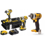 DCK266P3 DeWALT 18V rinkinys DCF887 smūginis suktuvas + DCD796 suktuvas-gręžtuvas + DCF880N smūginis veržliasukis