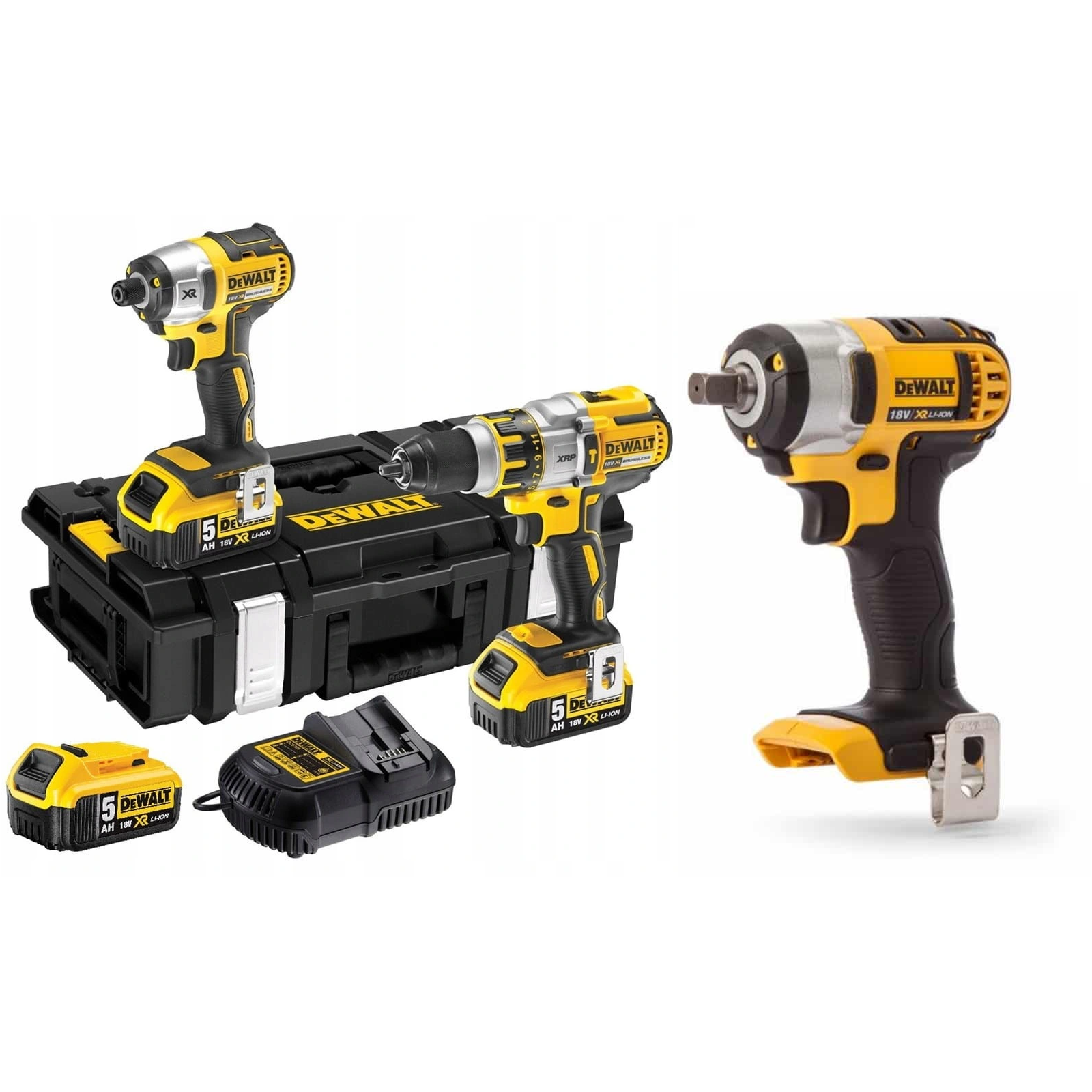 dck266p3-dewalt-18v-rinkinys-dcf887-smuginis-suktuvas-dcd796-suktuvas-greztuvas-dcf880n-smuginis-verzliasukis DCK266P3 DeWALT 18V rinkinys DCF887 smūginis suktuvas + DCD796 suktuvas-gręžtuvas + DCF880N smūginis veržliasukis - Image 1