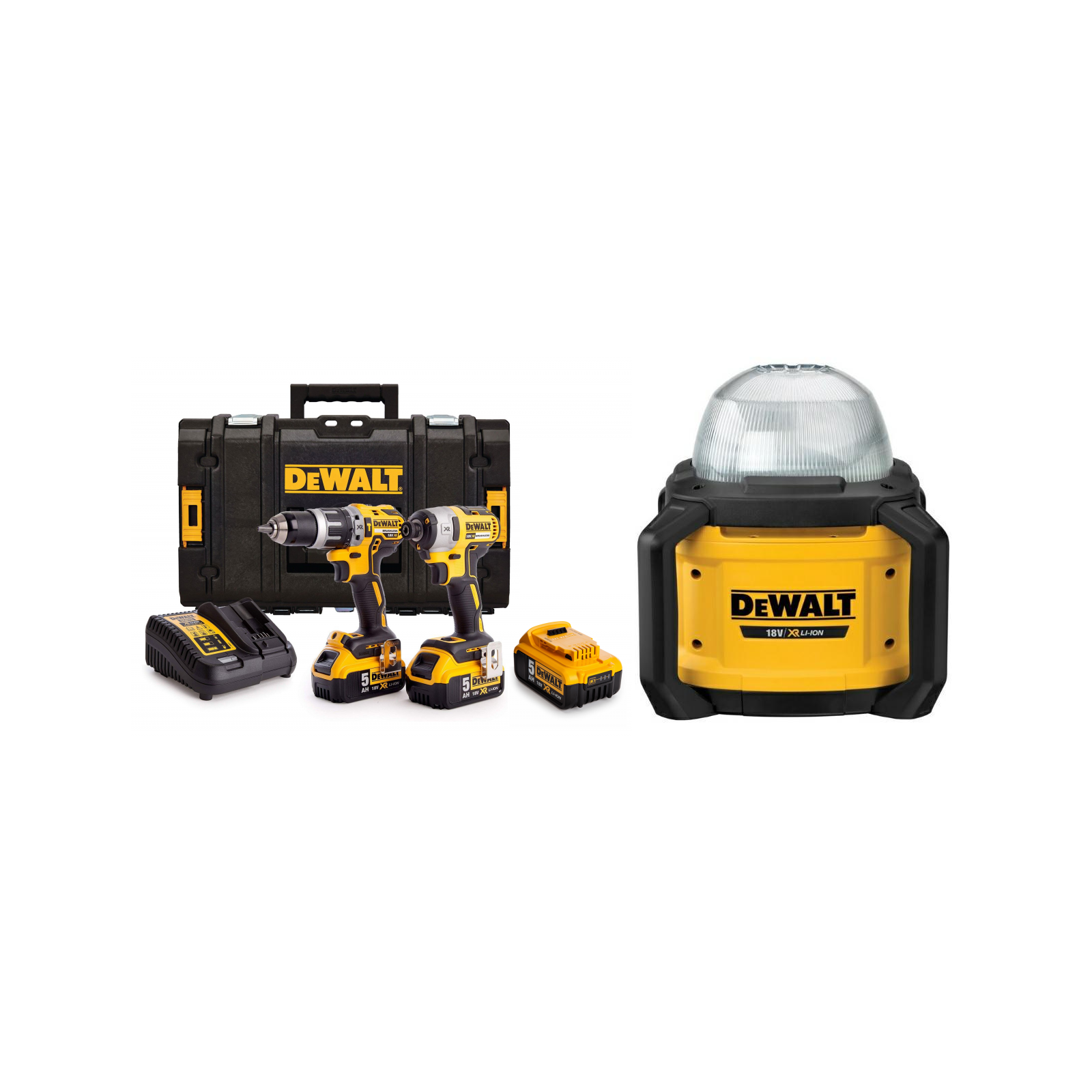 dck266p3-dewalt-18v-rinkinys-dcf887-smuginis-suktuvas-dcd796-suktuvas-greztuvas-dcl074-18v-sviestuvas DCK266P3 DeWALT 18V rinkinys DCF887 smūginis suktuvas + DCD796 suktuvas-gręžtuvas + DCL074 18V šviestuvas - Image 1