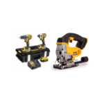 DCK266P3 DeWALT 18V rinkinys DCF887 smūginis suktuvas + DCD796 suktuvas-gręžtuvas + DCS331N 18V siaurapjūklis