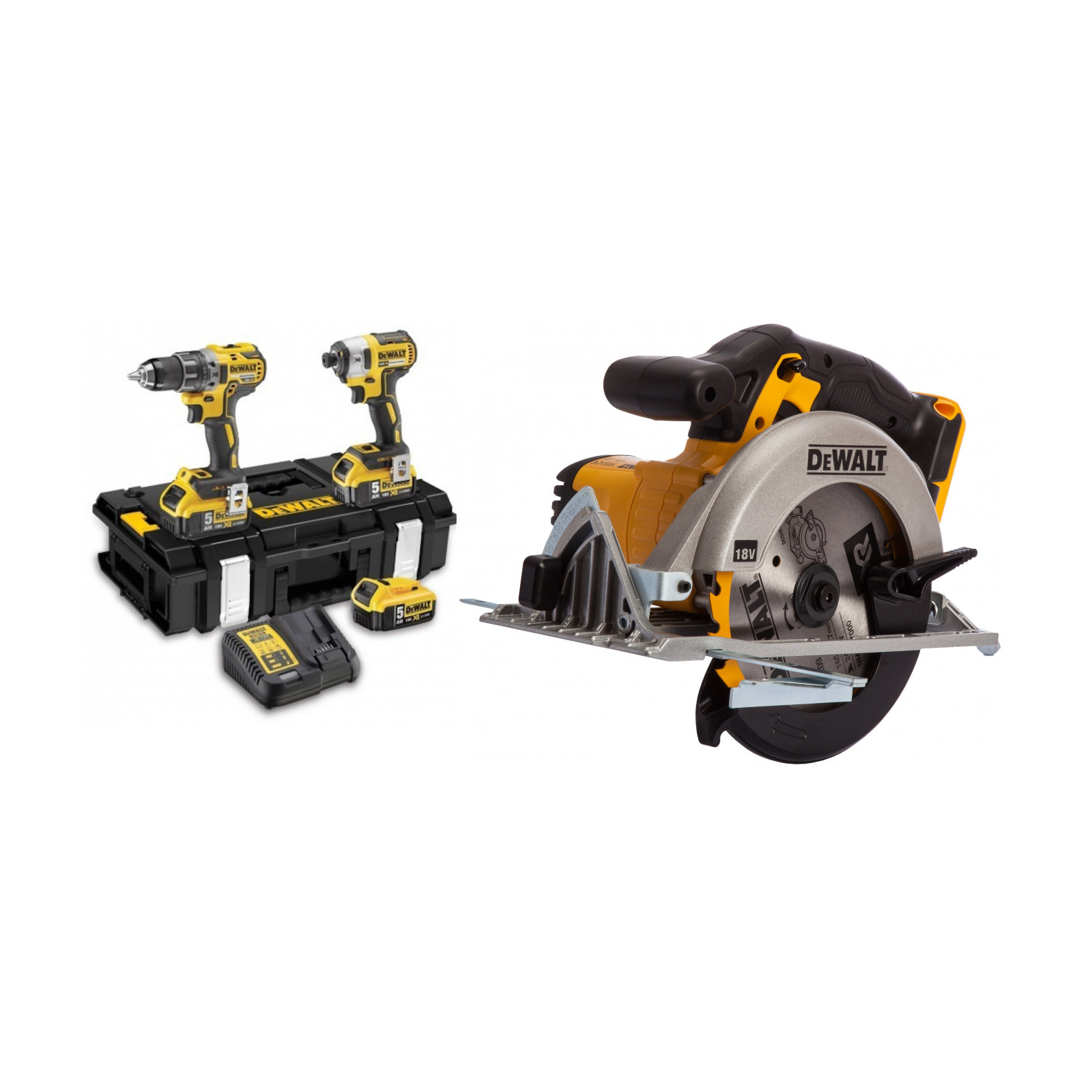 dck266p3-dewalt-18v-rinkinys-dcf887-smuginis-suktuvas-dcd796-suktuvas-greztuvas-dcs391n-18v-diskinis-pjuklas DCK266P3 DeWALT 18V rinkinys DCF887 smūginis suktuvas + DCD796 suktuvas-gręžtuvas + DCS391N 18V diskinis pjūklas - Image 1