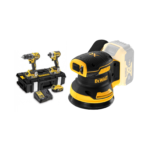 DCK266P3 DeWALT 18V rinkinys DCF887 smūginis suktuvas + DCD796 suktuvas-gręžtuvas + DCW210N 18V 125 mm ekscentrinis šlifuoklis
