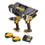 DCK266W2 DeWALT 18V smūginis suktuvas + suktuvas-gręžtuvas + DOVANA! (2x8.0 Ah)