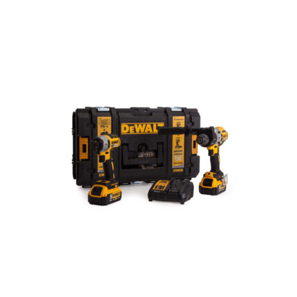 DCK276P2 DeWALT 18V suktuvų rinkinys (2x5.0 Ah) + DOVANA!