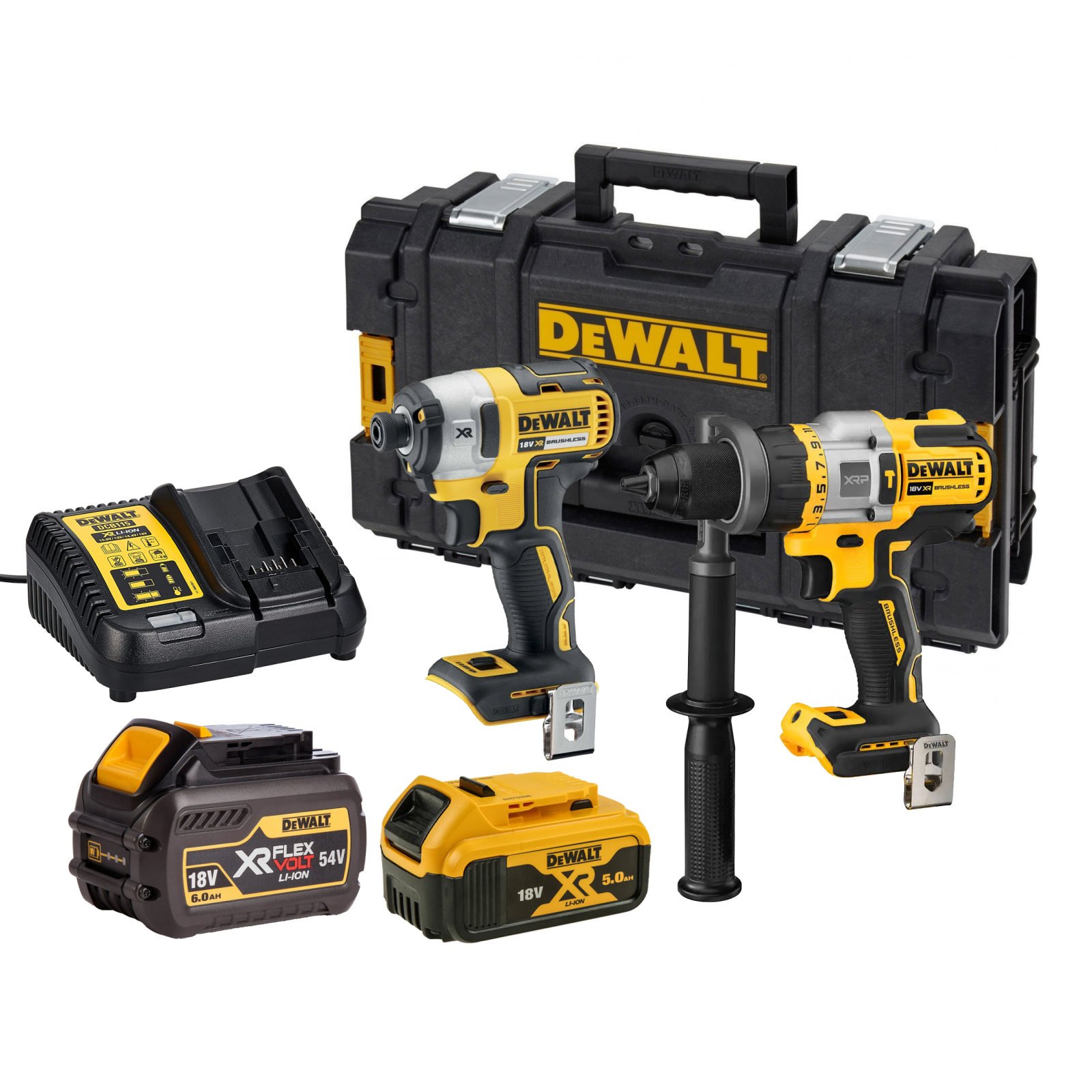 dck286p1t1-dewalt-18v-suktuvu-rinkinys-1x50-ah-1x60-ah-dovana DCK286P1T1 DeWALT 18V suktuvų rinkinys (1x5.0 Ah + 1x6.0 Ah) + DOVANA! - Image 1