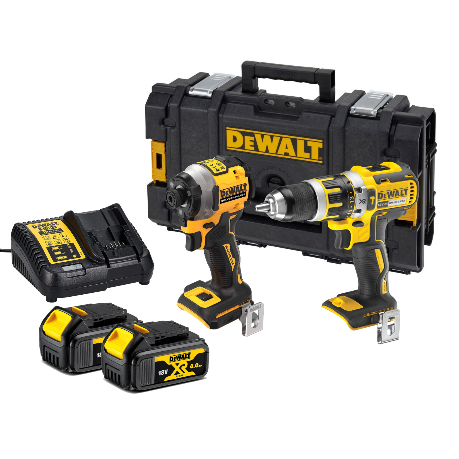 dck296m2-dewalt-18v-kompaktiskas-smuginis-suktuvas-suktuvas-greztuvas-2x40-ah-dovana DCK296M2 DeWALT 18V kompaktiškas smūginis suktuvas + suktuvas-gręžtuvas (2x4.0 Ah) + DOVANA! - Image 1