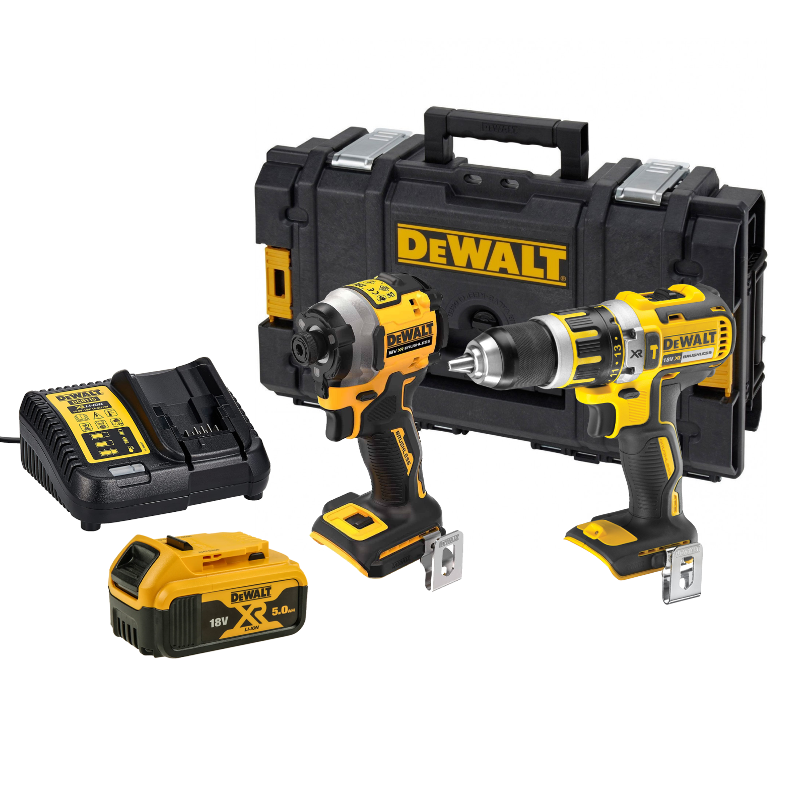 dck296p1-dewalt-18v-kompaktiskas-smuginis-suktuvas-suktuvas-greztuvas-1x50-ah-dovana DCK296P1 DeWALT 18V kompaktiškas smūginis suktuvas + suktuvas-gręžtuvas (1x5.0 Ah) + DOVANA! - Image 1