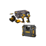 DCK296P2T + DWST1-81079  DeWALT 18V kompaktiškas smūginis suktuvas + suktuvas-gręžtuvas + DWST1-81079 radijo imtuvas (2x5.0 Ah)