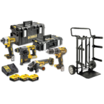 DCK422P3 DeWALT 18V combo rinkinys (3x5.0 Ah) + 1-70-324 TOUGHSYSTEM vežimėlis