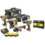 DCK422P3 DeWALT 18V combo rinkinys (3x5.0 Ah) + DWST1-75663 TOUGHSYSTEM radija - baterijų įkroviklis