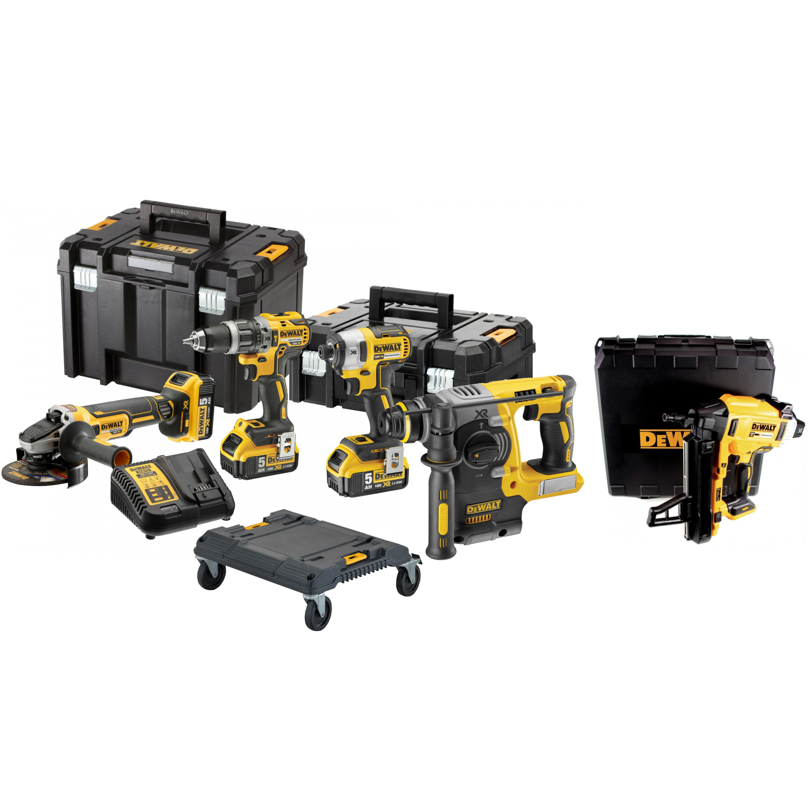 dck422p3t-dewalt-18v-combo-rinkinys-3x50-ah-dcn890nt-18v-viniakale-betonui-dovana DCK422P3T DeWALT 18V combo rinkinys (3x5.0 Ah) + DCN890NT 18V viniakalė betonui + DOVANA! - Image 1