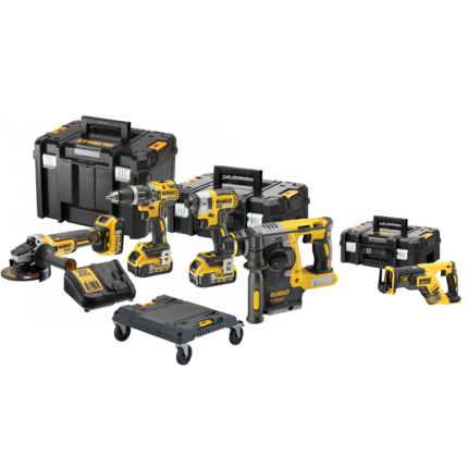 DCK422P3T DeWALT 18V combo rinkinys (3x5.0 Ah) + DCS367NT 18V tiesinis pjūklas + DOVANA!