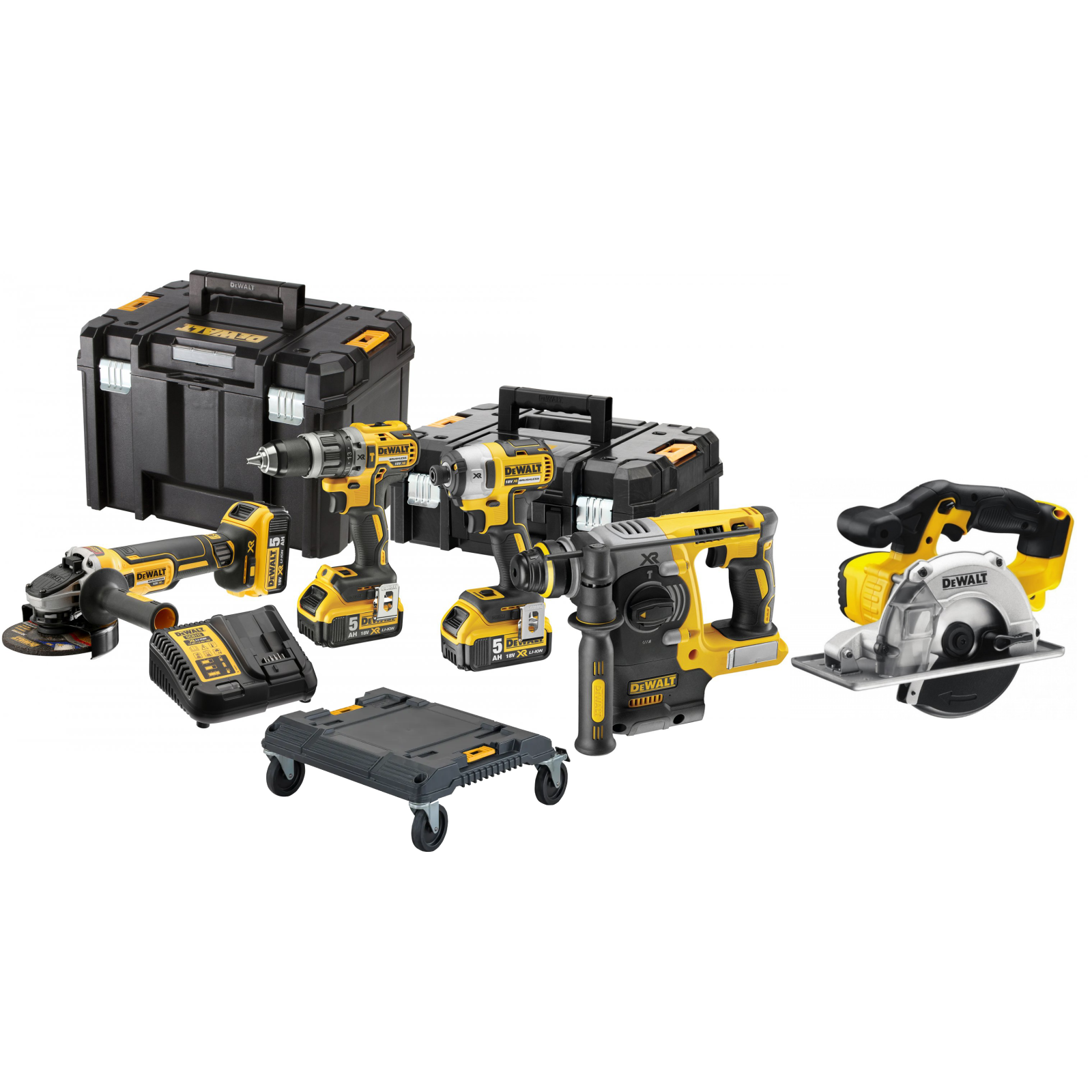 dck422p3t-dewalt-18v-combo-rinkinys-3x50-ah-dcs373n-18v-diskinis-pjuklas-metalui-dovana DCK422P3T DeWALT 18V combo rinkinys (3x5.0 Ah) + DCS373N 18V diskinis pjūklas metalui + DOVANA! - Image 1