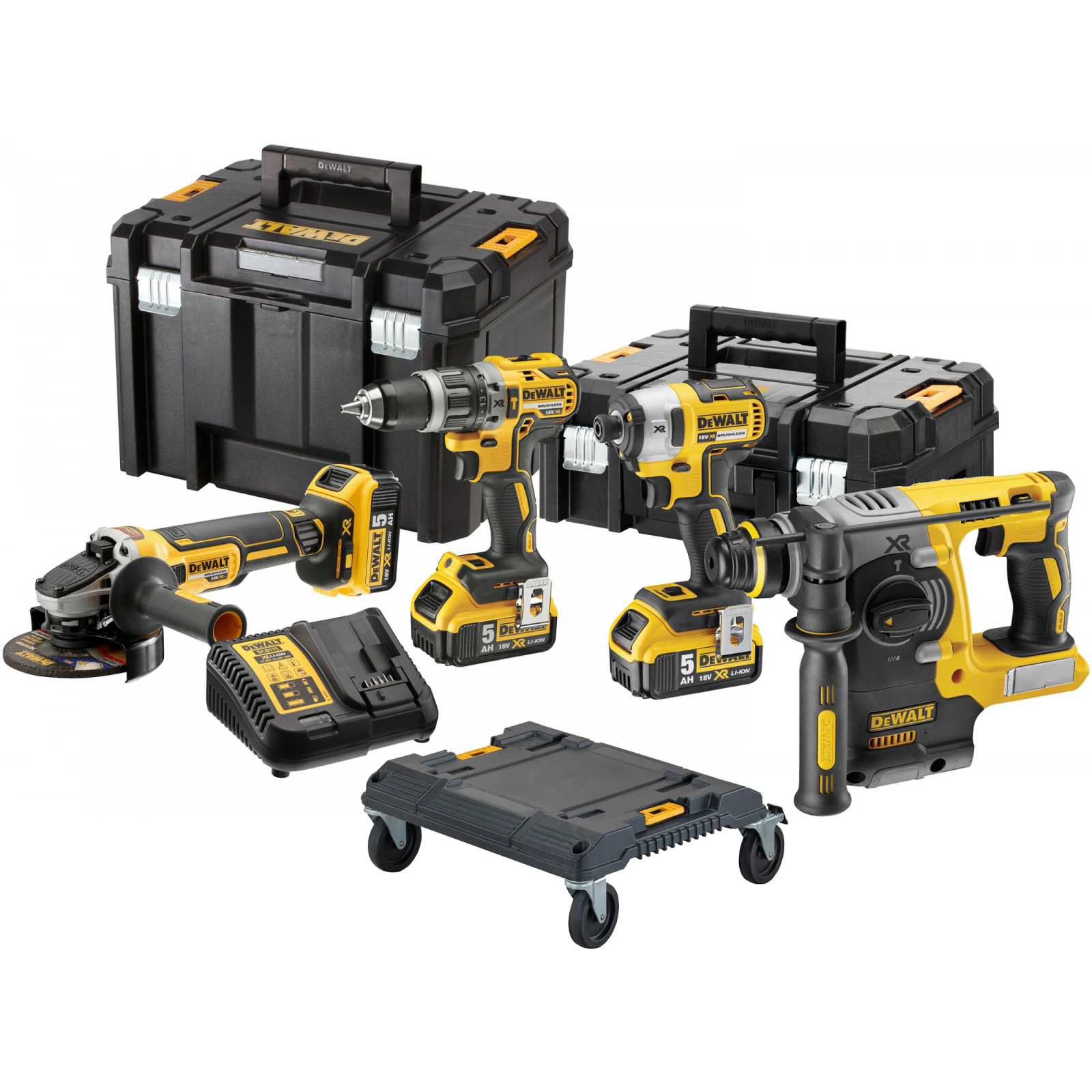 dck422p3t-dewalt-18v-combo-rinkinys-3x50-ah-dovana DCK422P3T DeWALT 18V combo rinkinys, (3x5.0 Ah) + DOVANA! - Image 1