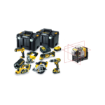 DCK665P3T DeWALT įrankių rinkinys + DCE089D1R kryžminių linijų lazeris