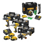 DCKM009 + DCE089D1G DeWALT įrankių rinkinys (DCD791 + DCF899H + DCG406) + DCE089D1G (3x5.0 Ah) (1x2.0 Ah)