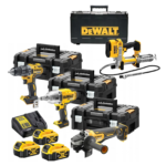 DCKM009 + DCGG517NK DeWALT įrankių rinkinys (DCD791 + DCF899H + DCG406) + DCGG571NK (3x5.0 Ah)
