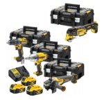 DCKM009 + DCS356NT DeWALT įrankių rinkinys (DCD791 + DCF899H + DCG406) + DCS356NT (3x5.0 Ah)