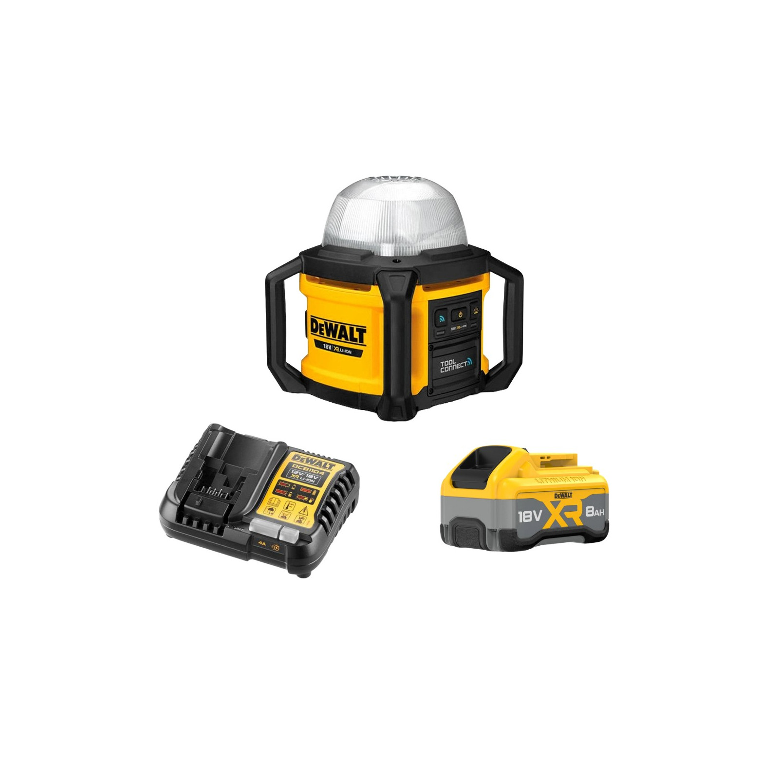 dcl074w1-dewalt-18v-sviestuvas-1x80-ah DCL074W1 DeWALT 18V šviestuvas (1x8.0 Ah) - Image 1