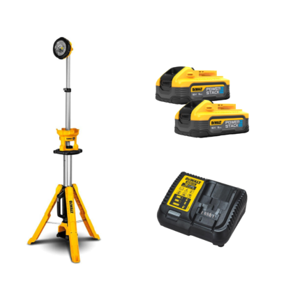 DCL079H2T DeWALT 18V prožektorius su trikoju stovu (1x5.0 Ah)