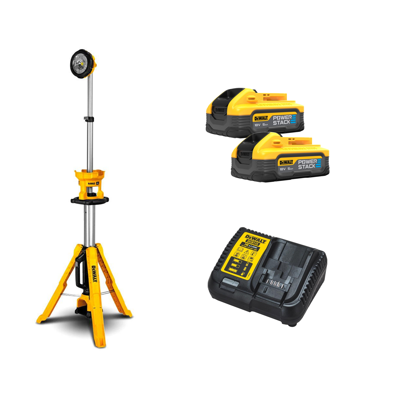 dcl079h2t-dewalt-18v-prozektorius-su-trikoju-stovu-1x50-ah DCL079H2T DeWALT 18V prožektorius su trikoju stovu (1x5.0 Ah) - Image 1