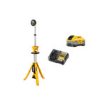 DCL079W1 DeWALT 18V šviestuvas su trikoju stovu (1x8.0 Ah)
