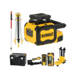 DCLE15221GL DeWALT žalias rotacinis lazerinis nivelyras su imtuvu ir nuotoliniu valdymu