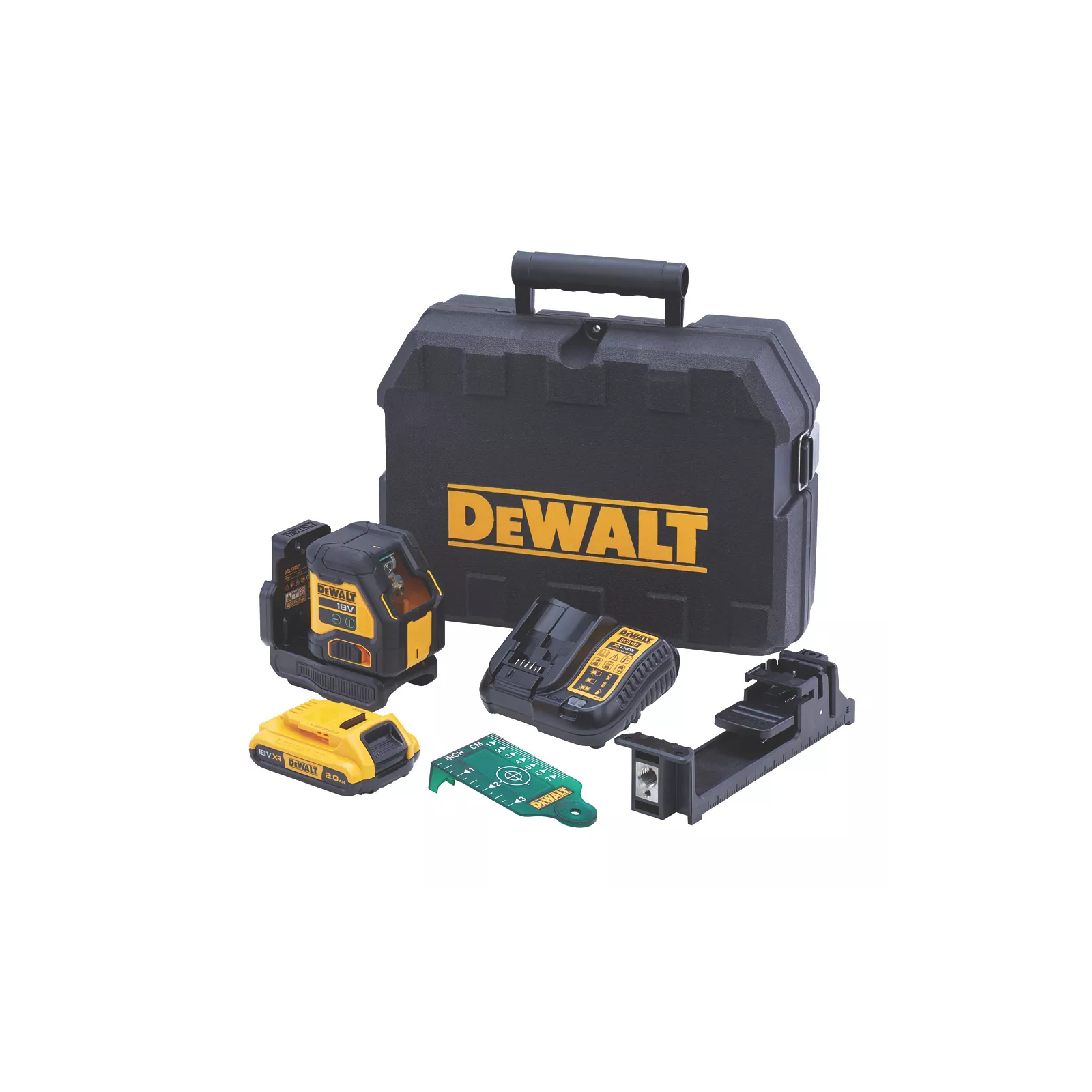 dcle34021d1-dewalt-18v-kryzminis-lazerinis-nivelyras-1x20-ah DCLE34021D1 DeWALT 18V kryžminis lazerinis nivelyras (1x2.0 Ah) - Image 1