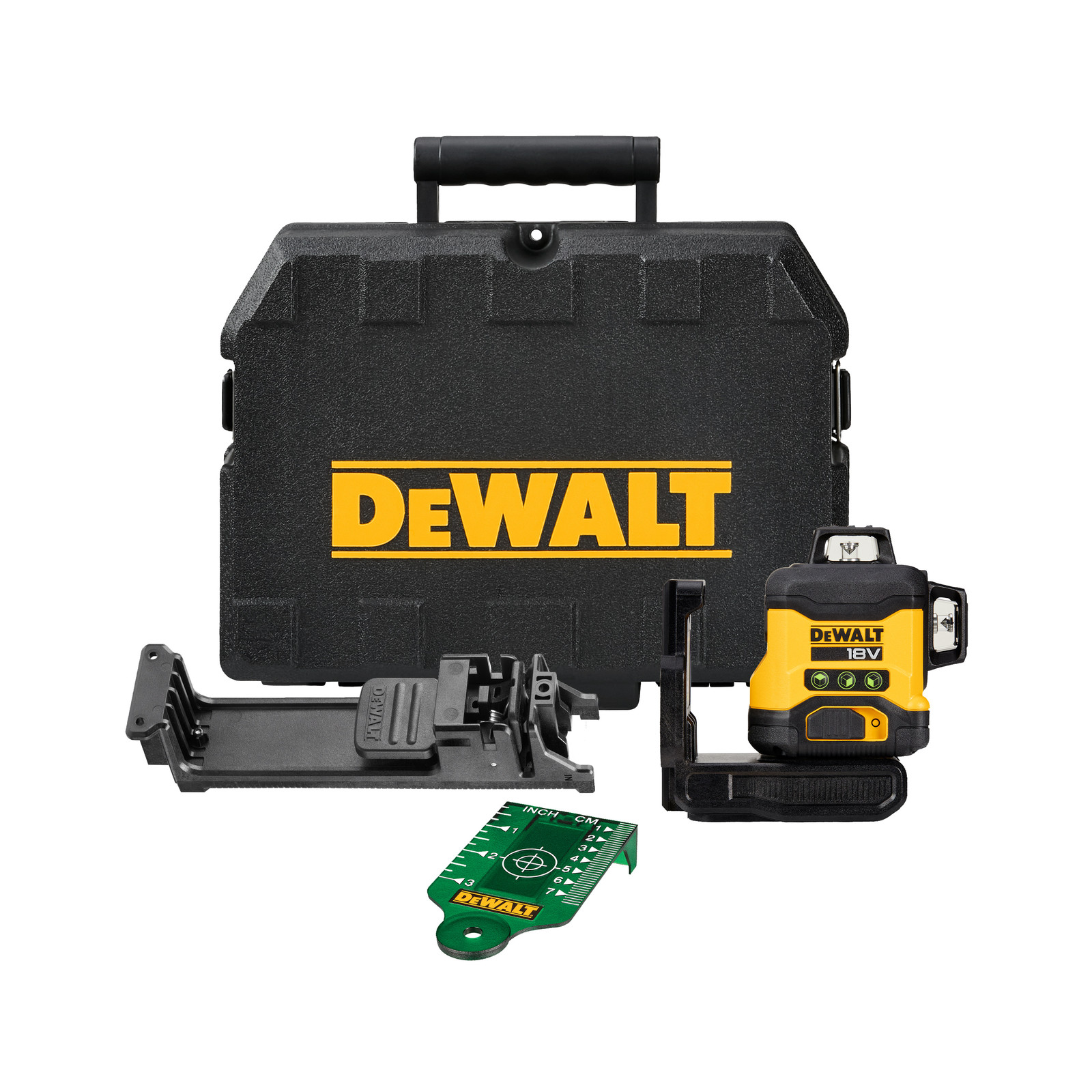 dcle34031n-dewalt-18v-xr-3x360-kompaktiskas-lazerinis-nivelyras DCLE34031N DeWALT 18V XR 3x360° kompaktiškas lazerinis nivelyras - Image 1