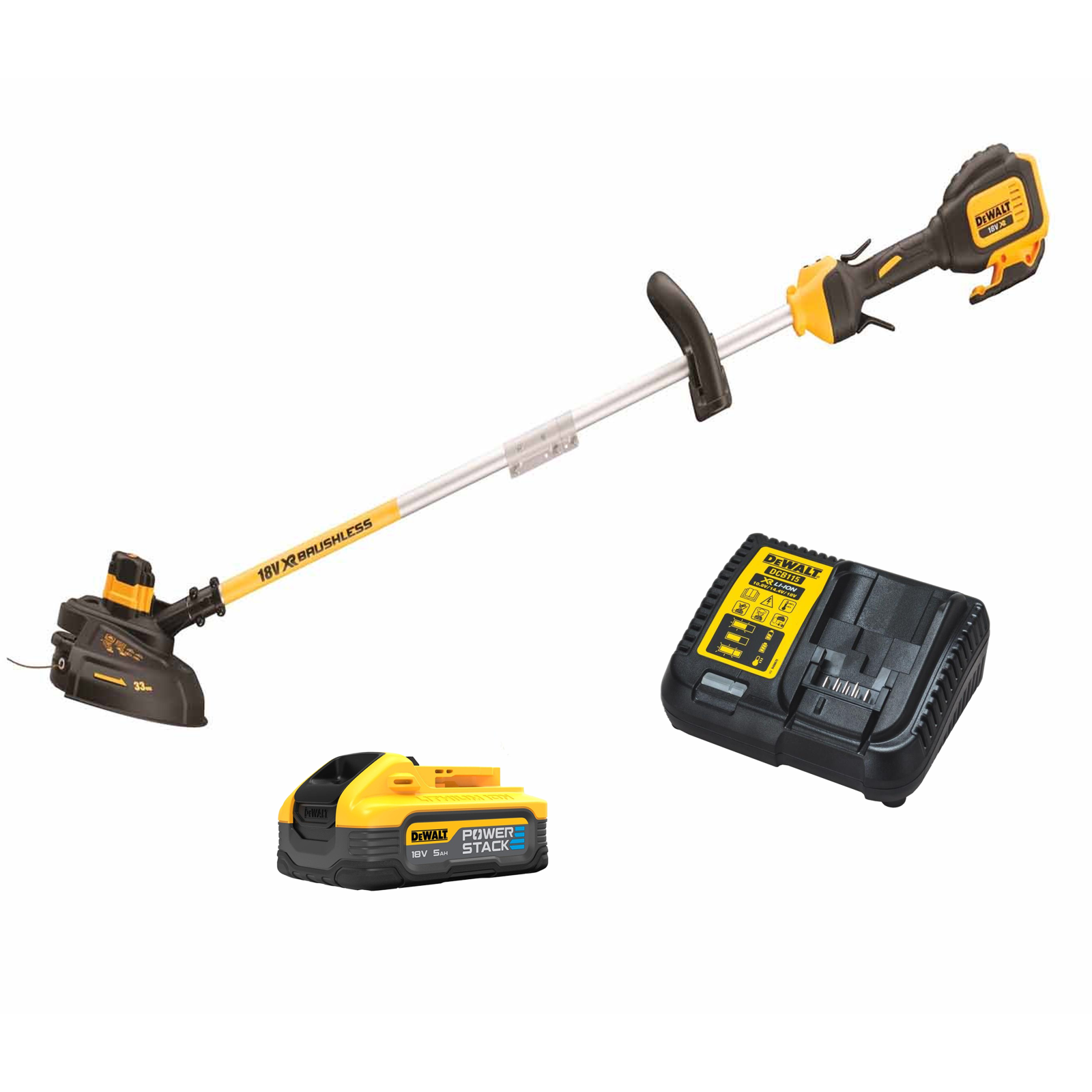 dcm561h1s-dewalt-18v-zoliapjove-trimeris-1x50-ah DCM561H1S DeWALT 18V žoliapjovė – trimeris (1x5.0 Ah) - Image 1