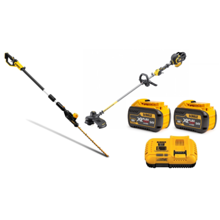 DCM571N DeWALT FLEXVOLT 54V trimeris + DCMPH566Y2 18V 550 mm gyvatvorių žirklės