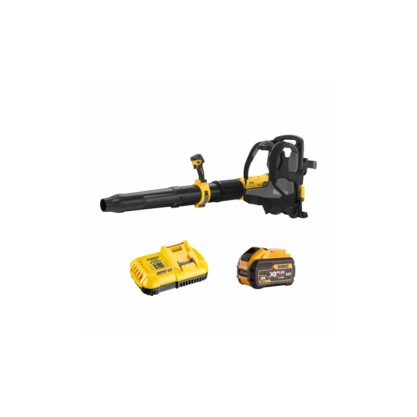 dcmbbl800n-dewalt-54v-xr-flexvolt-lapu-pustuvas-kuprine-1 DCMBBL800X1 DeWALT 54V XR FLEXVOLT lapų pūstuvas-kuprinė (1x9.0 Ah) - Image 1