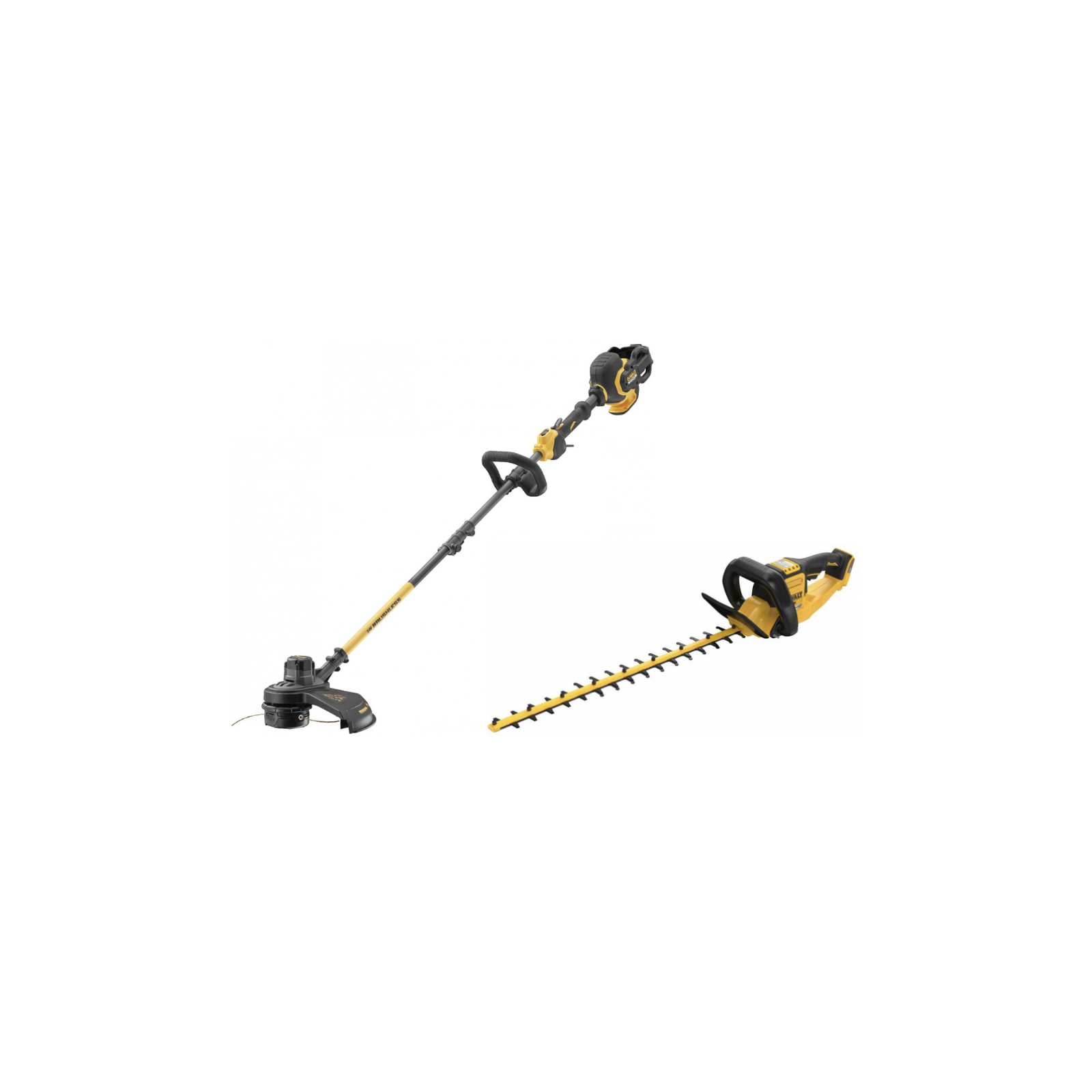 dcmht573n-dewalt-54v-flexvolt-gyvatvoriu-zirkles-dcm5713n-54v-sulankstomas-trimeris DCMHT573N DeWALT 54V FLEXVOLT gyvatvorių žirklės + DCM5713N 54V sulankstomas trimeris - Image 1