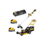 DCMK202W2 DeWALT 18V savaeigės žoliapjovės ir sulankstomo trimerio rinkinys (2x8.0 Ah)
